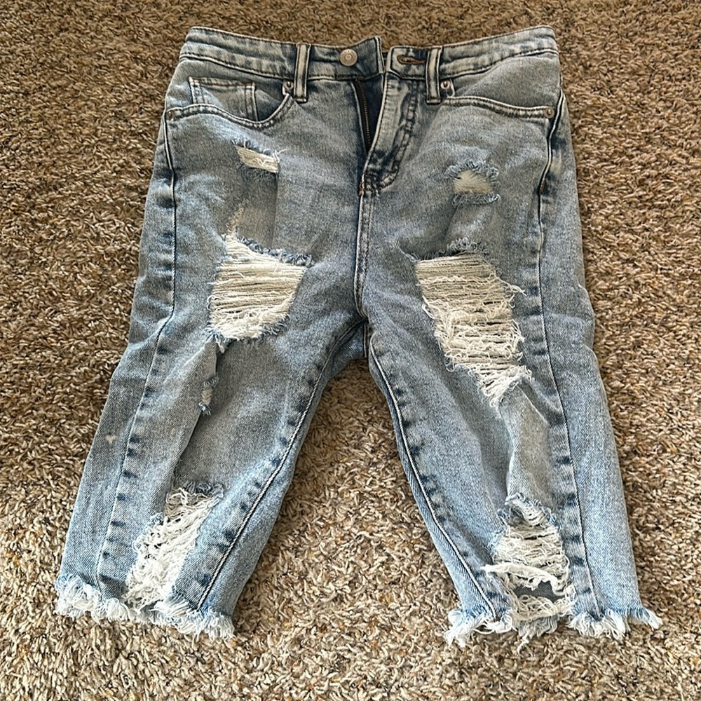 Long jean shorts